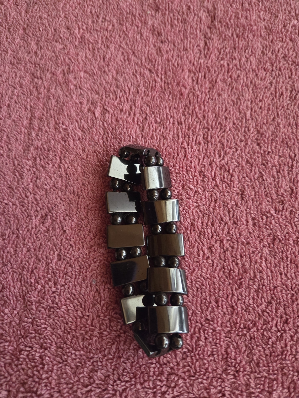 Hematite Link Bracelet - Dark Metallic Black